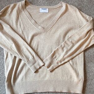 Old Navy Women's Beige V-Neck Sweater